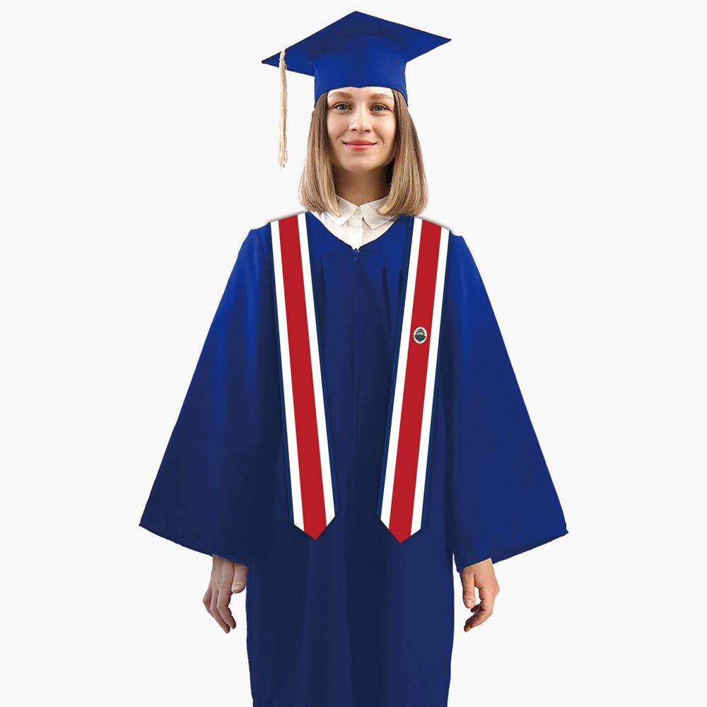 7010 5.5x72 Inch Costa Rica Double Sided International Graduates Stole